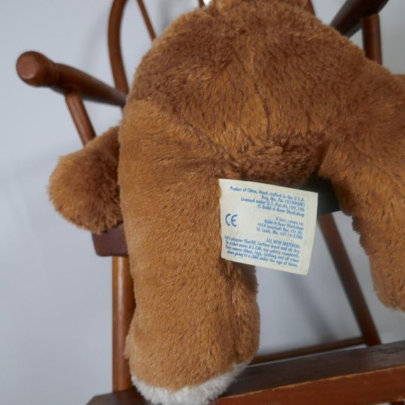 BUILD A BEAR Brown Puppy Dog Floppy Ears Eye Patch Stuffed Animal Plush - Picture 10 of 10